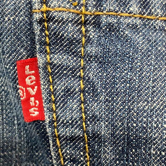 LEVI’s 505 Jeans 38 x 30 Black Tag Straight Leg Lightly Distressed Cotton Denim - Picture 3 of 8